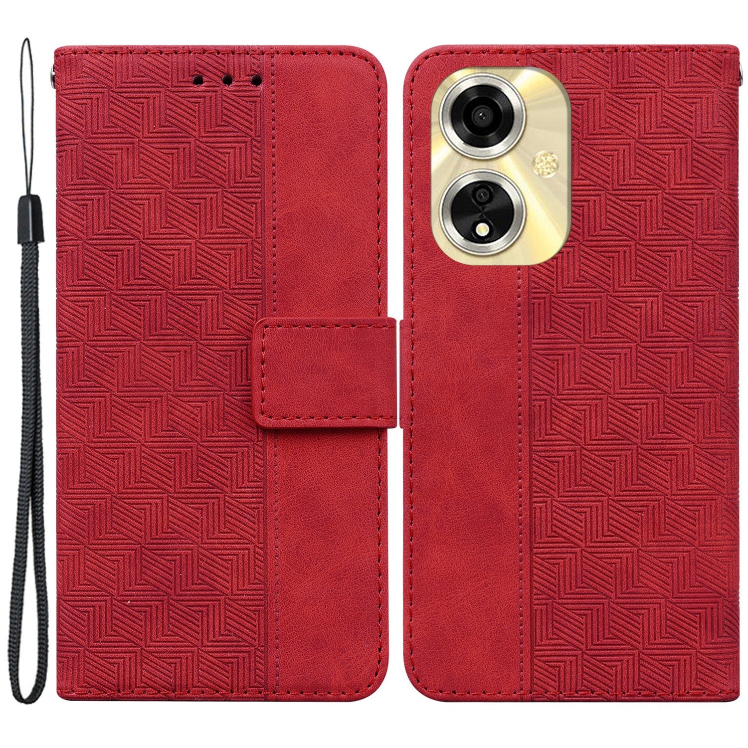 For Oppo A59 5G / A2m 5G Case Geometry Imprinted Leather Phone Cover with Wallet For Oppo A59 5G / A2m 5G Case Geometry Imprinted Leather Phone Cover with Wallet